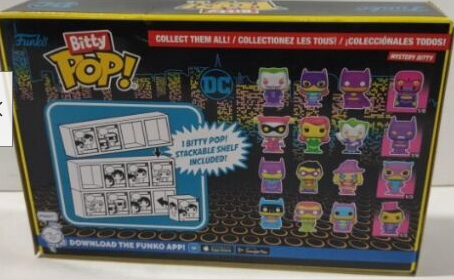 SDCC 2023 FUNKO BITTY POP! DC 4PC BLACK LIGHT LE4000 - HARLEY QUINN POISON JOKER